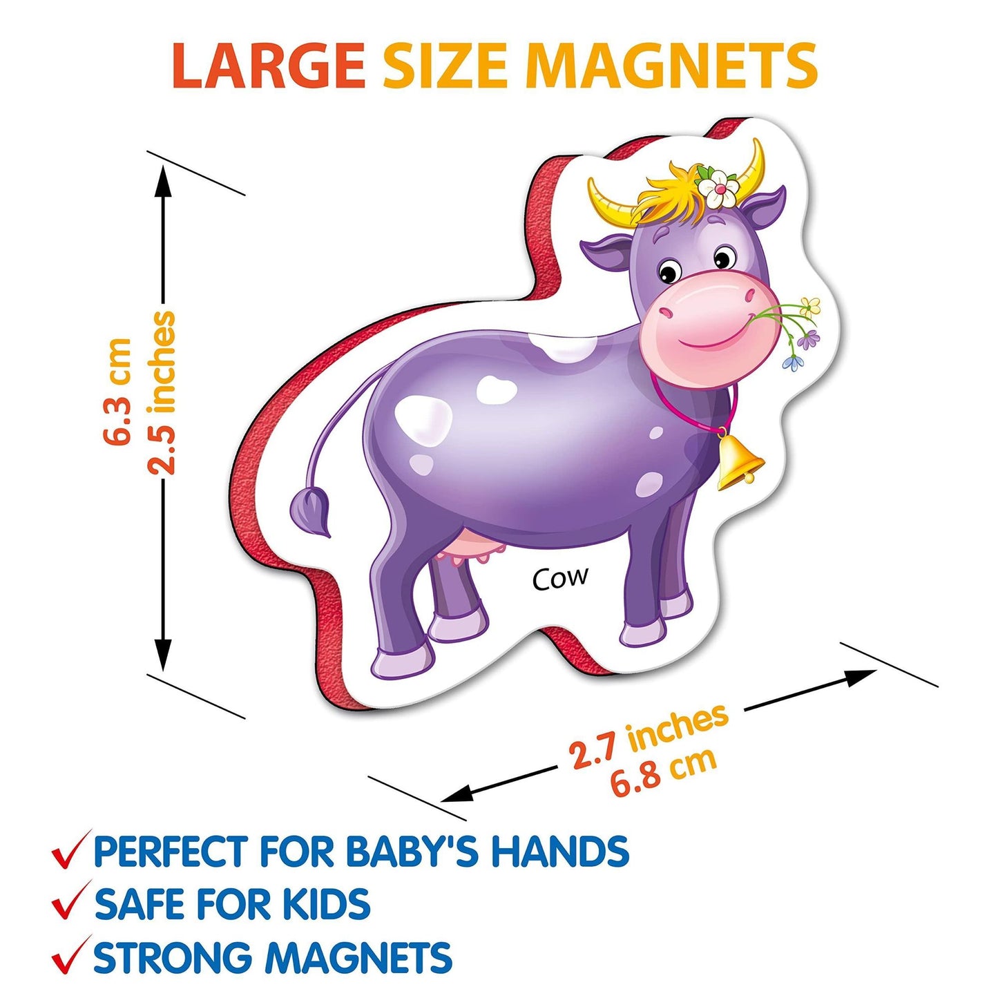 27 Foam Fridge Magnets for Toddlers 3 years Farm Animals Magnets for Kids - Discount Msrp