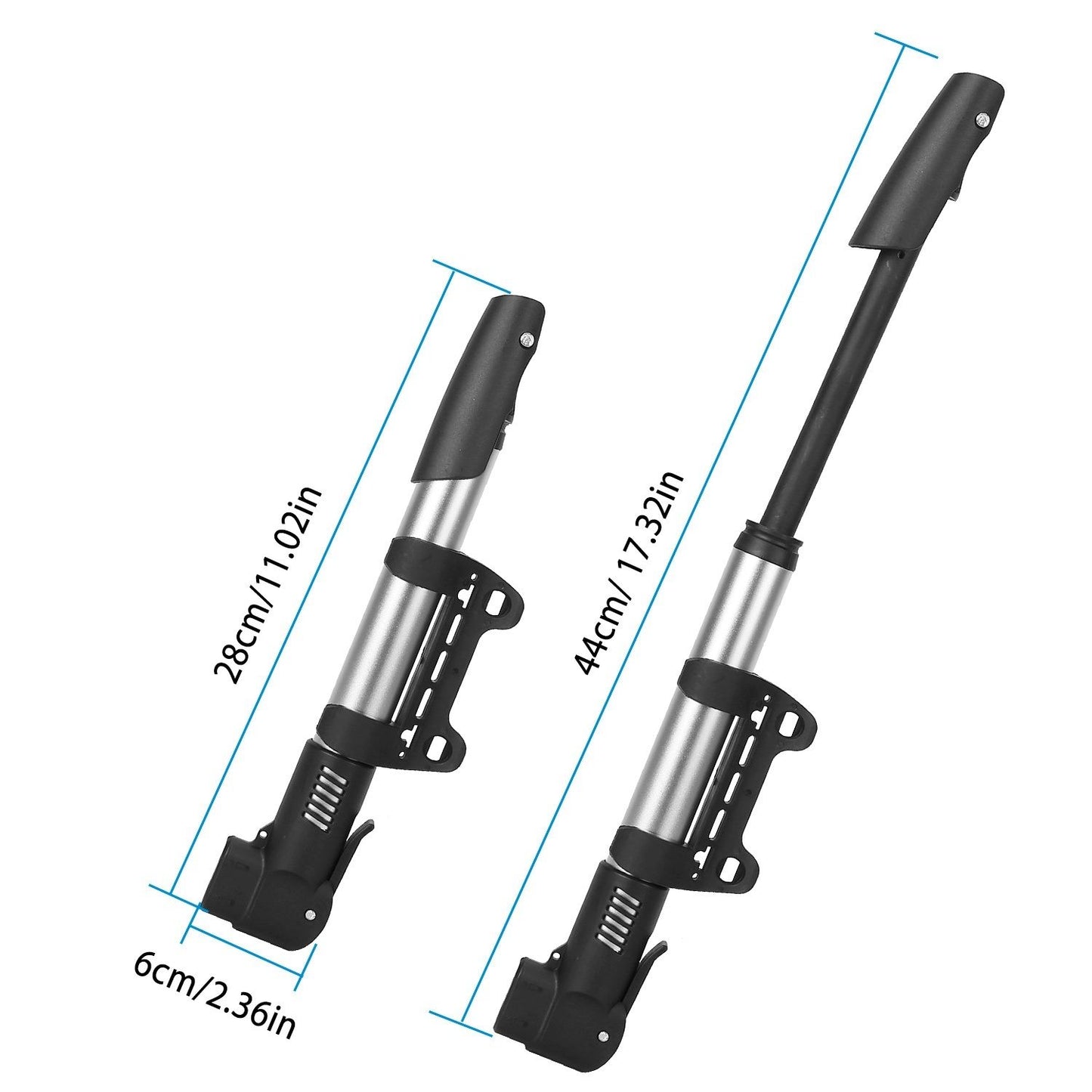 Mini Bike Pump Portable Bicycle Tire Inflator Ball Air Pump w/ Mount Frame For Mountain Road Bike Presta Schrader - Discount Msrp