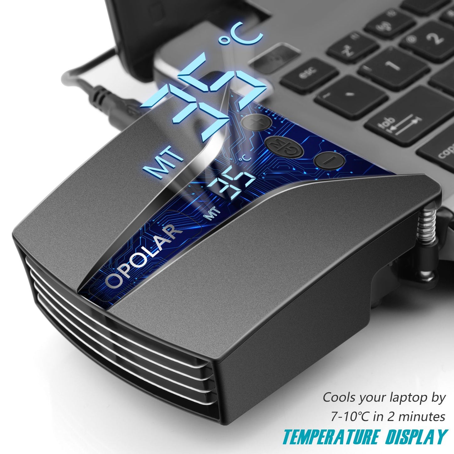 Laptop Fan Cooler with Temperature Display; Rapid Cooling; Auto-Temp Detection; 13 Wind Speed(2600-5000RPM); Perfect for Gaming Laptop; Nintendo Switch - Discount Msrp