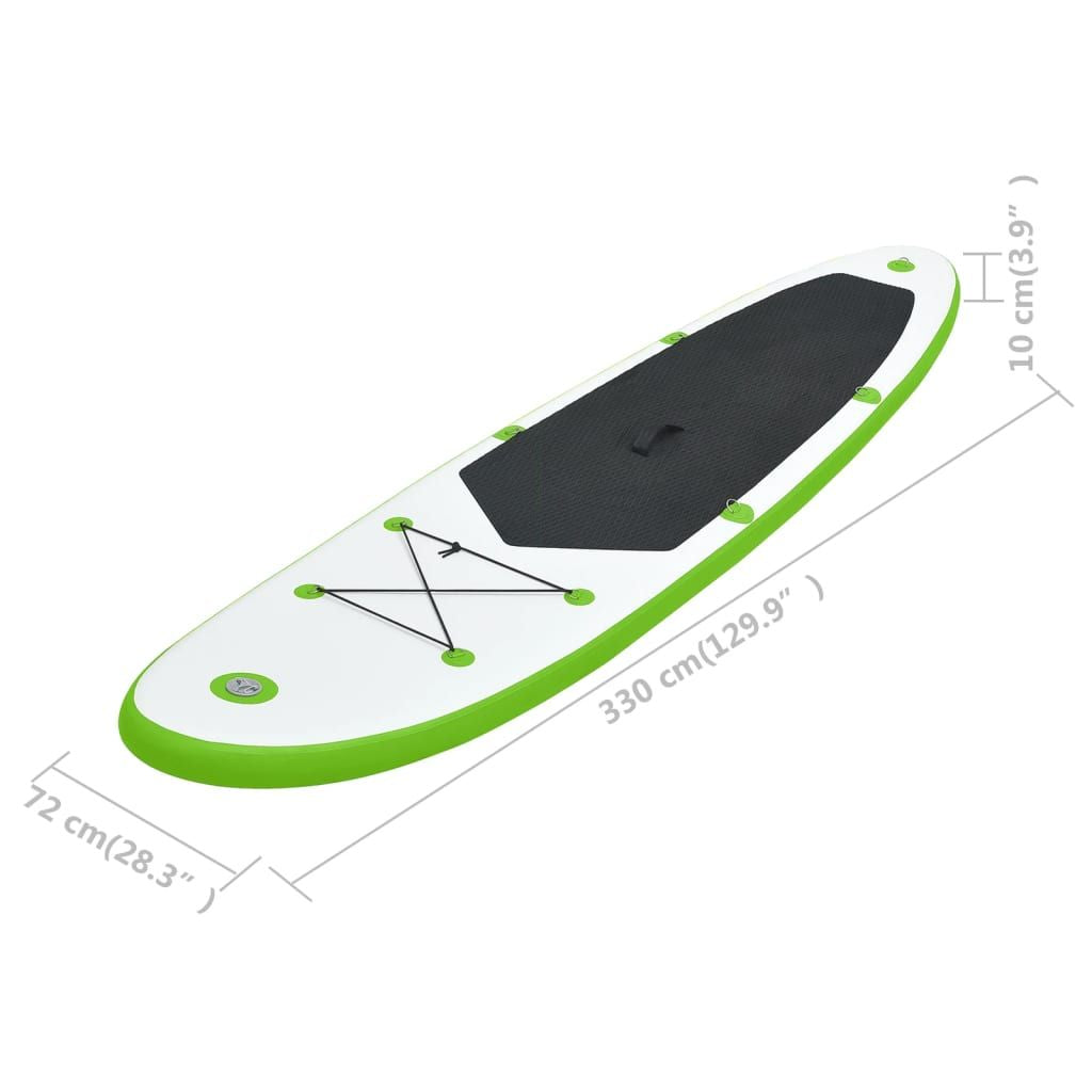 Inflatable Stand Up Paddleboard Set Green and White - Discount Msrp