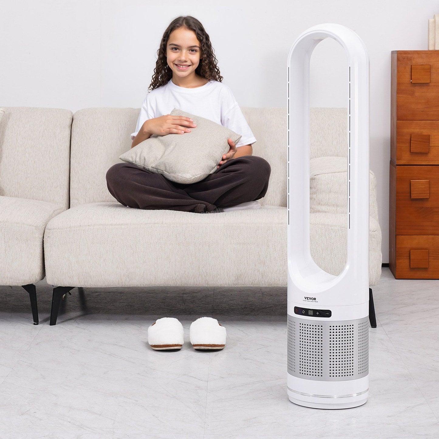 40" Oscillating Tower Fan 8H Timer 15.4ft/s High Velocity with Remote Control - Discount Msrp
