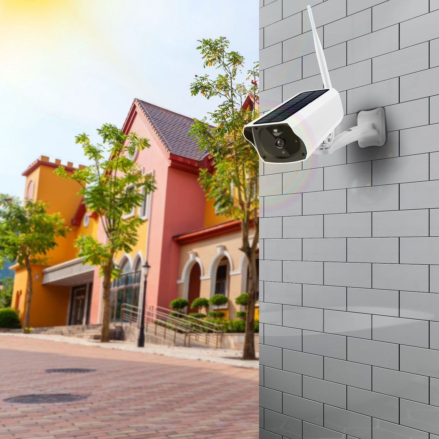 1080P Solar Powered WiFi IP Camera Two-Way Intercom Security Surveillance Camera - Discount Msrp