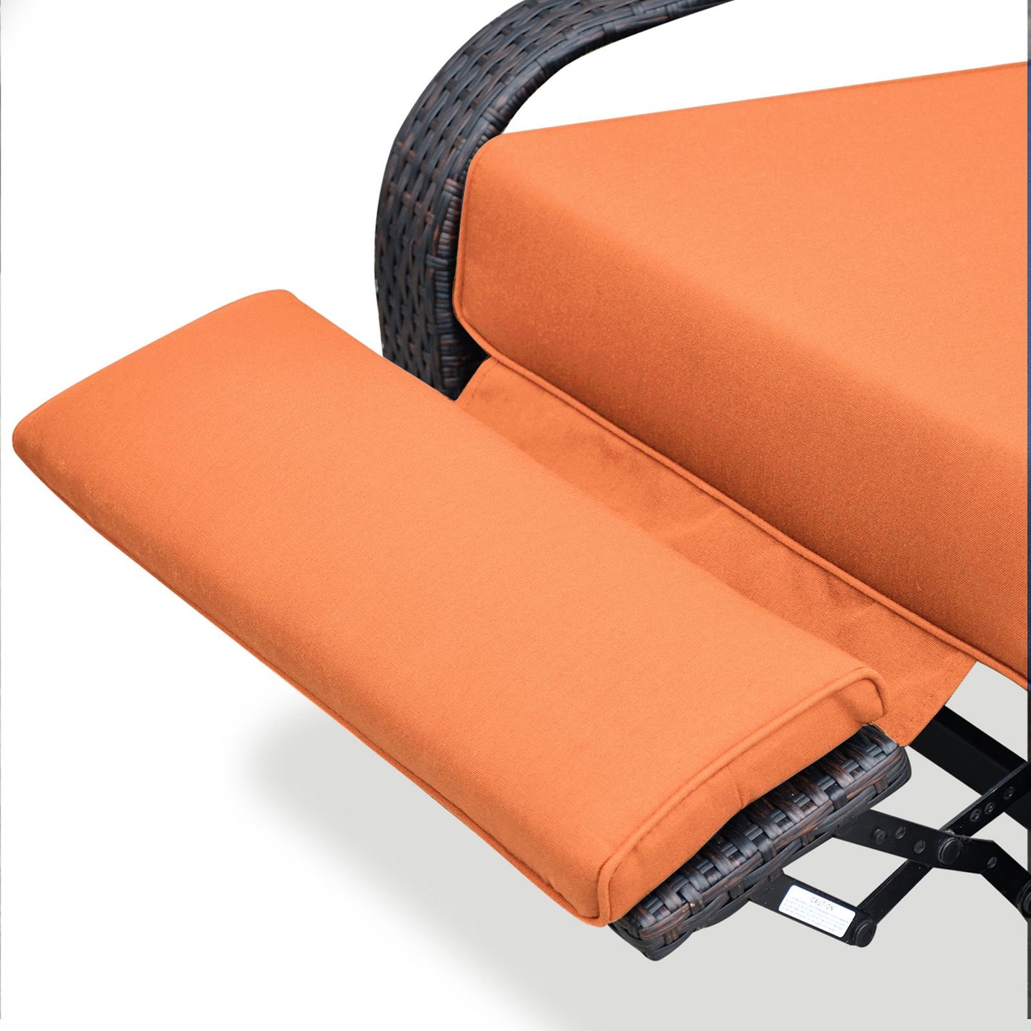 Outdoor Recliner Chair; Automatic Adjustable Wicker Lounge Recliner Chair with 5.12'' Thicken Cushion - Discount Msrp
