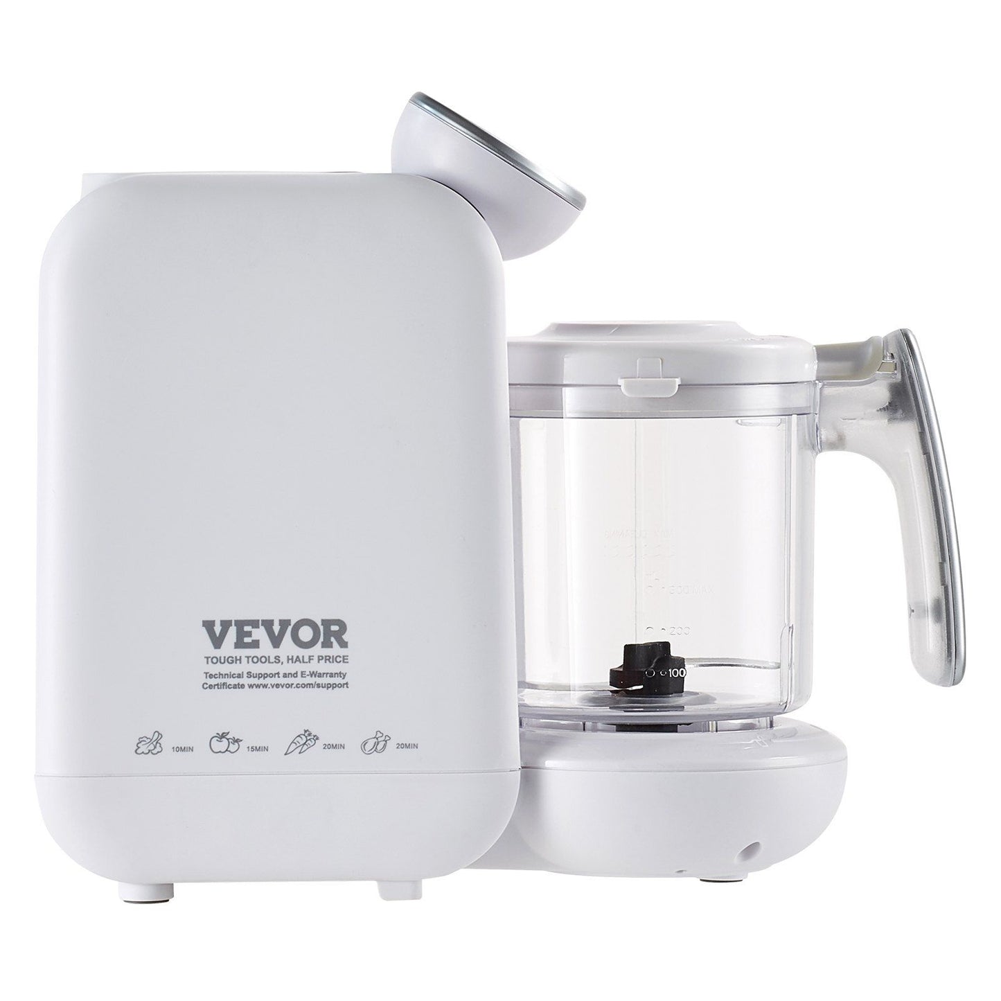VEVOR Baby Food Maker, 430W Baby Food Processor with 750 ml Tritan Bowl, SUS304 Stainless Steel, 5 in 1 Baby Food Puree Blender Steamer Grinder for Food, Fruit, Vegetable, Meat - Discount Msrp