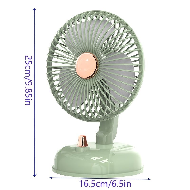 1pc Portable Fan Rechargeable 180° Rotation; 10 Speeds Strong Airflow; Ultra Quiet; Portable Mini Desktop Fan; Free Angle Adjustable; Better Cooling - Discount Msrp