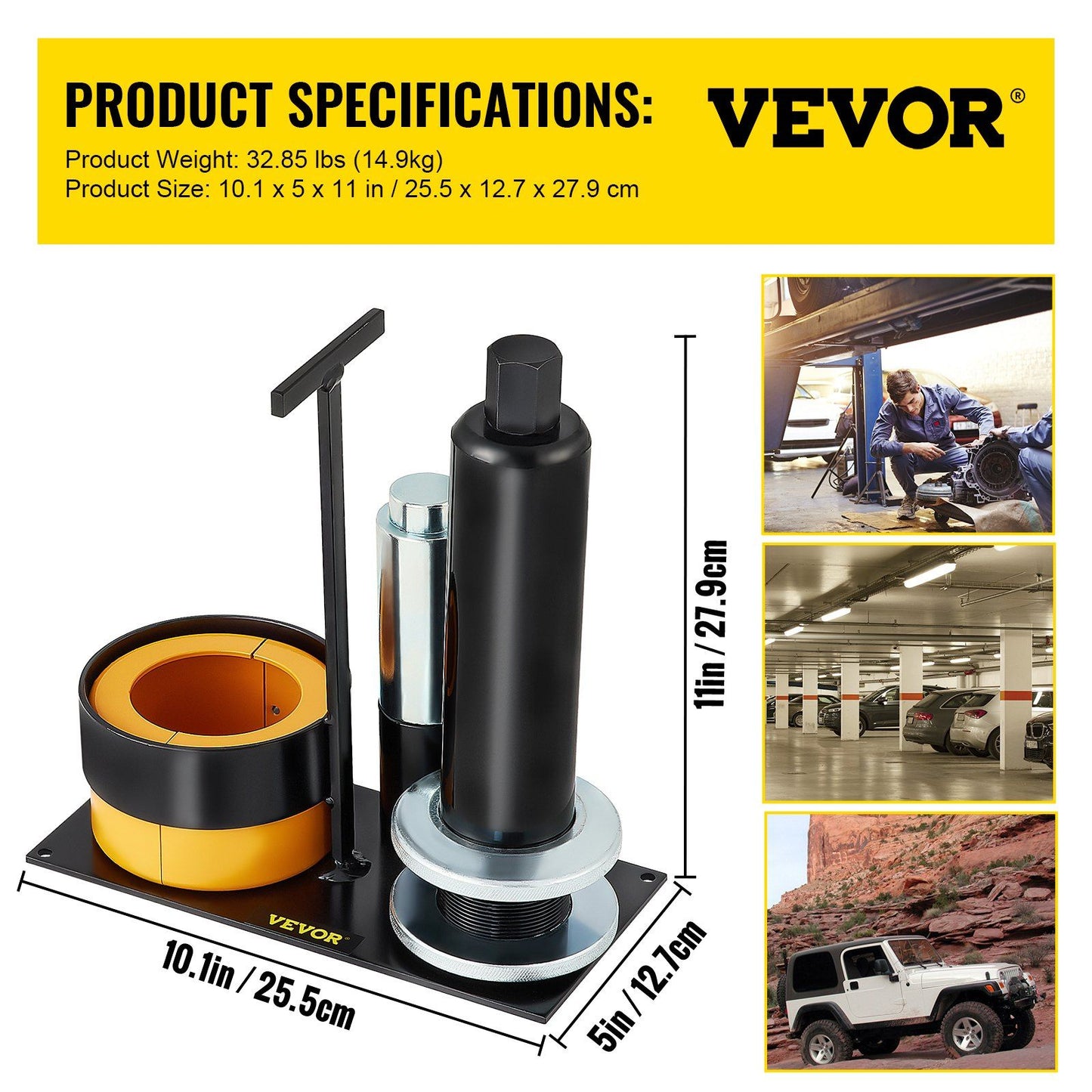 VEVOR Carrier & Pinion Bearing Puller, Compatible with Dana 30,40,50,60,70, 80, Ford 10.25" Bearings, Pinion Puller Tool with 3 Clamshells, 45# Steel Clamshell Bearing Puller for Auto Repair - Discount Msrp