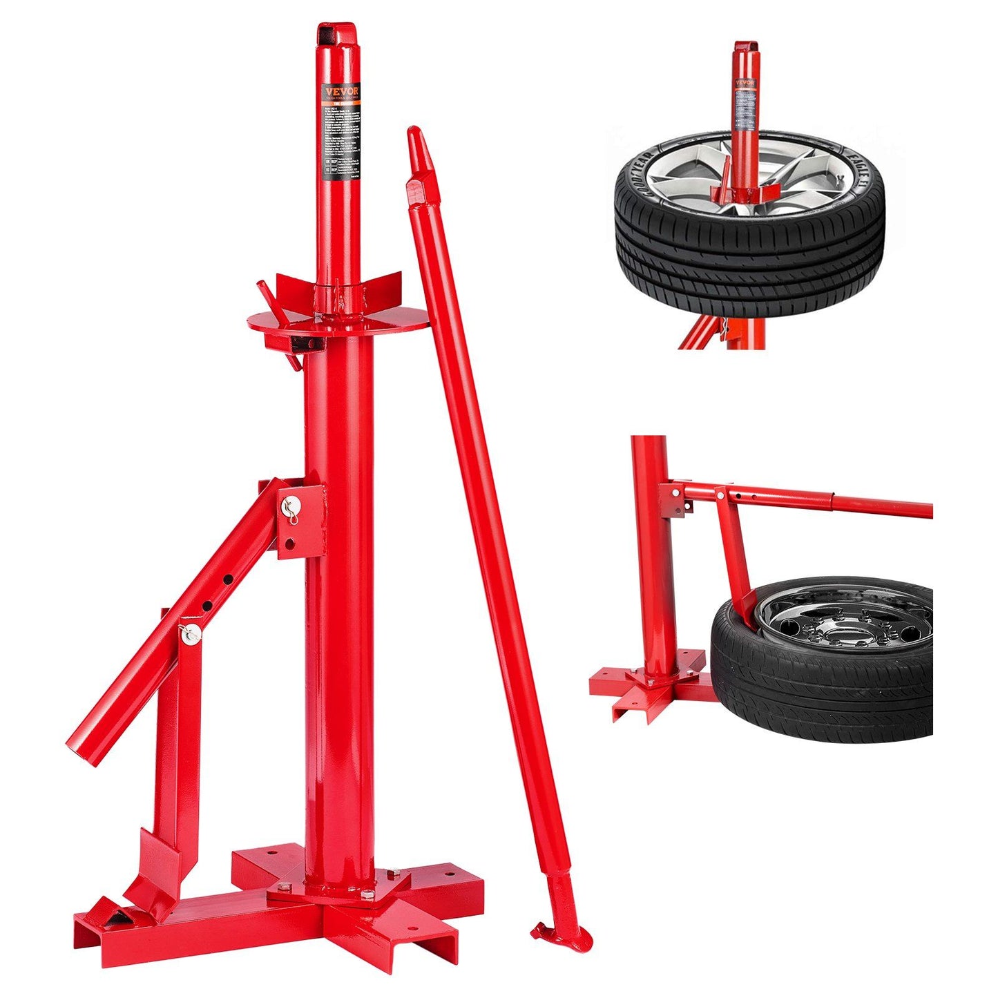 VEVOR Manual Tire Changer, Portable Hand Bead Breaker Mounting Tool for 203 - 406 mm Tires, Compatible with Car Truck Trailer, Tire Mounting Machine for Home Garage Small Auto Shop - Discount Msrp