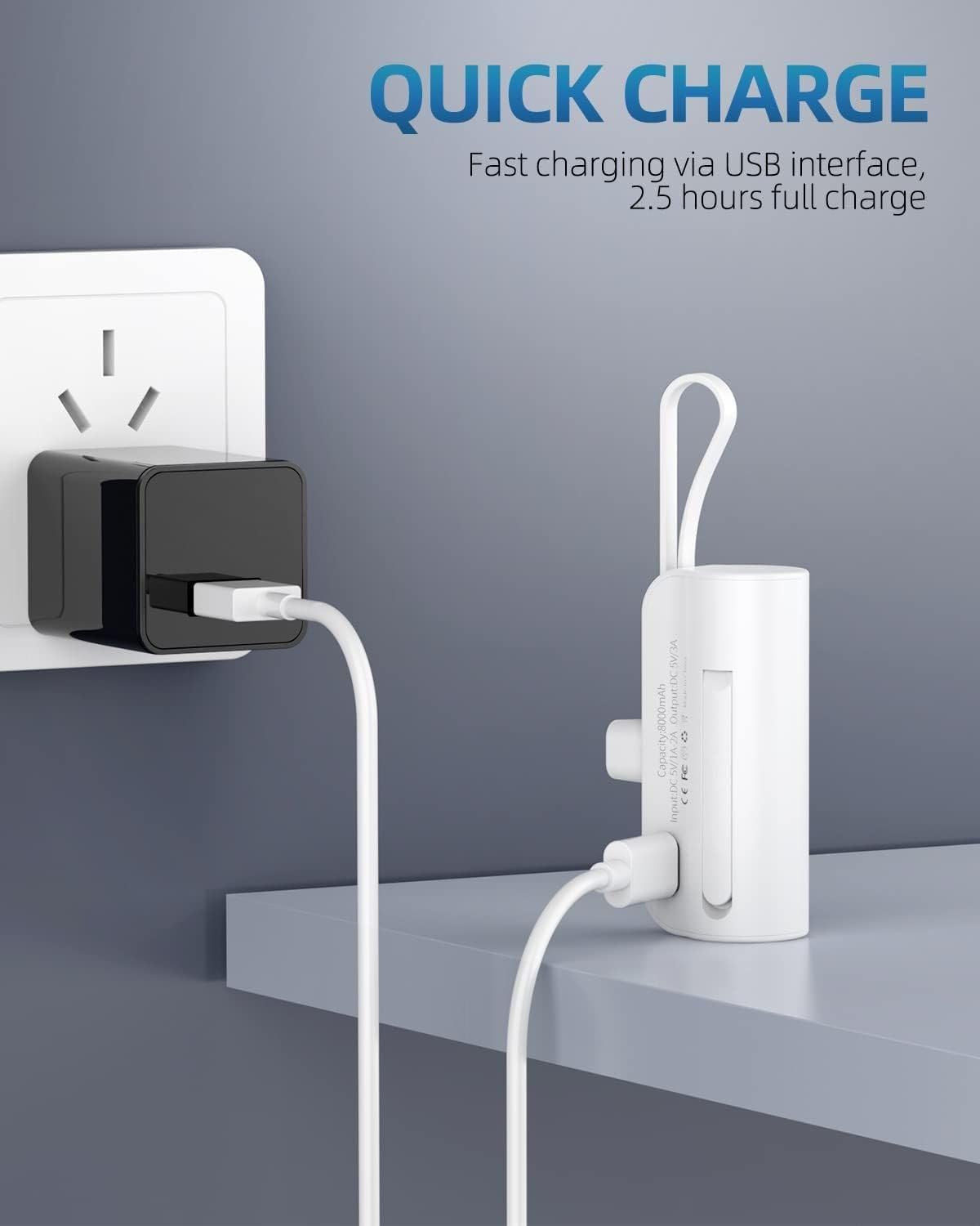 PowerKey – Keychain 2 in 1 Power Bank With Dual Charging Cord - Discount Msrp
