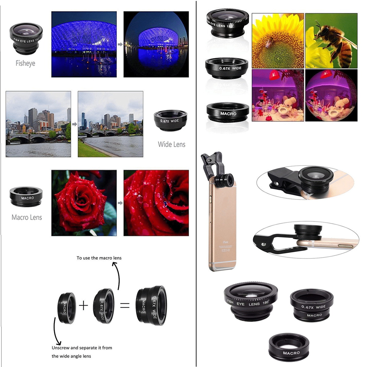 11 in 1 Smartphone Camera Lens Kit - Discount Msrp