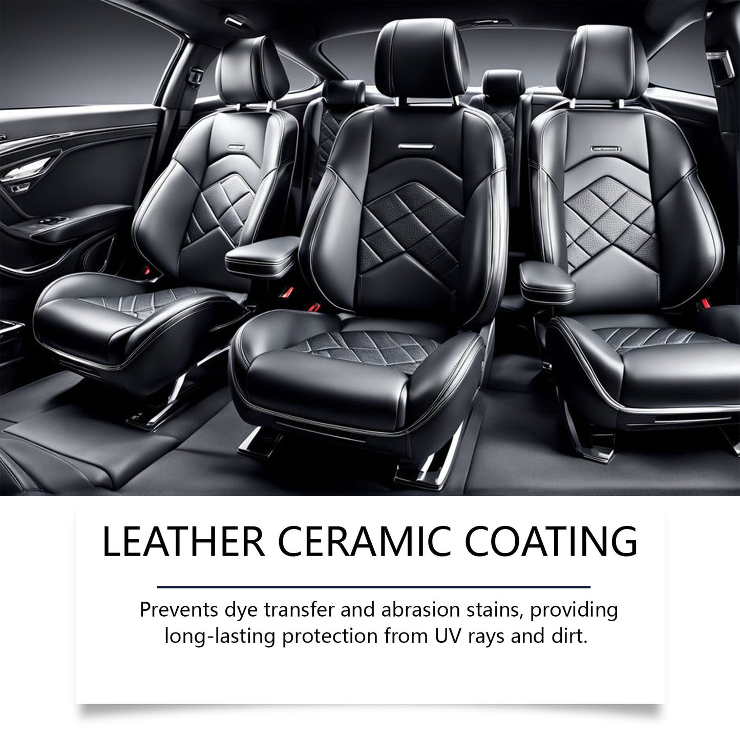 Rayhong Automotive Leather Ceramic Coating Spray, Leather Refurbishment Decontamination Brightening Maintenance Cleaning And Polishing Spray - Discount Msrp