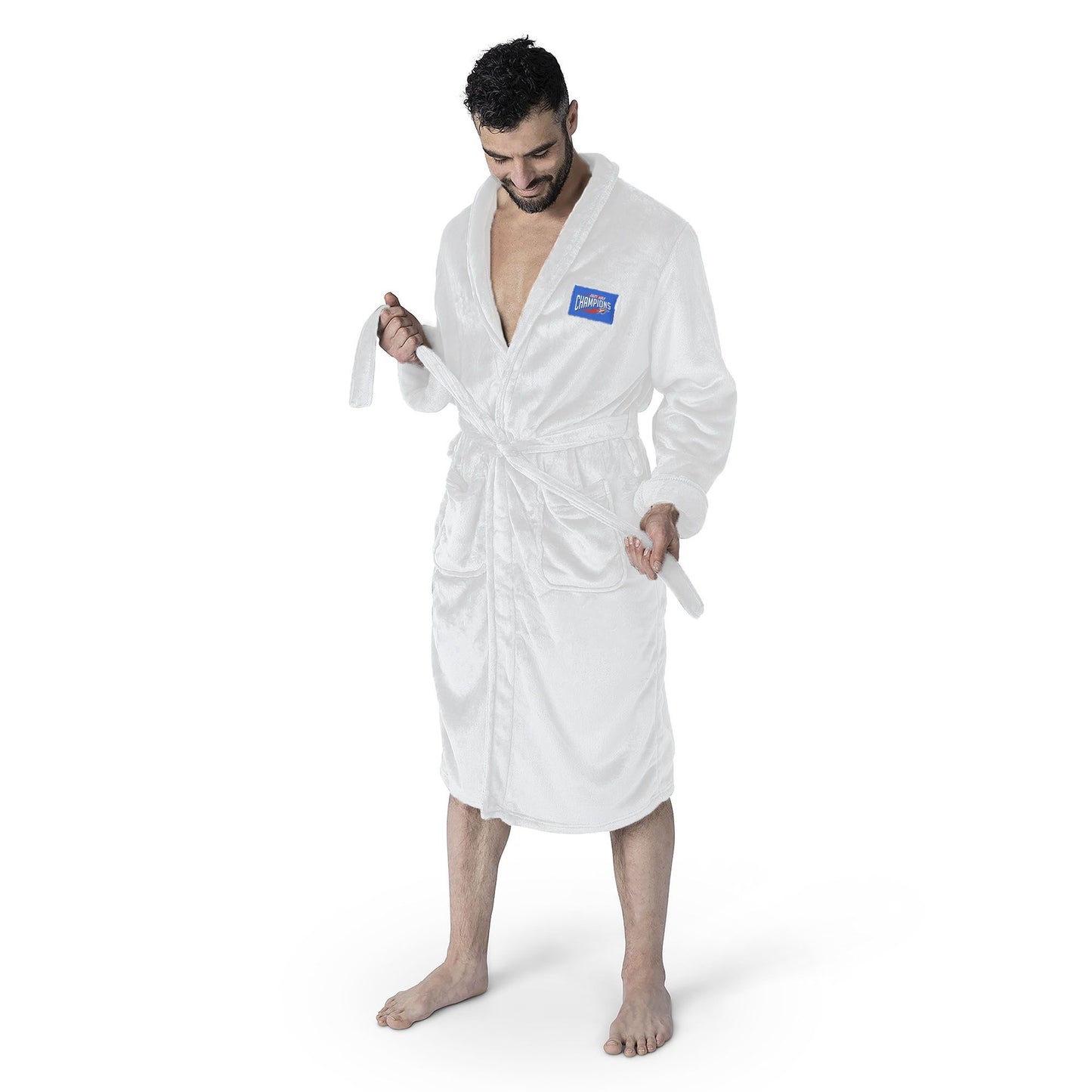 Oklahoma City Thunder NBA Rim White Silk Touch Robe L/XL - Discount Msrp