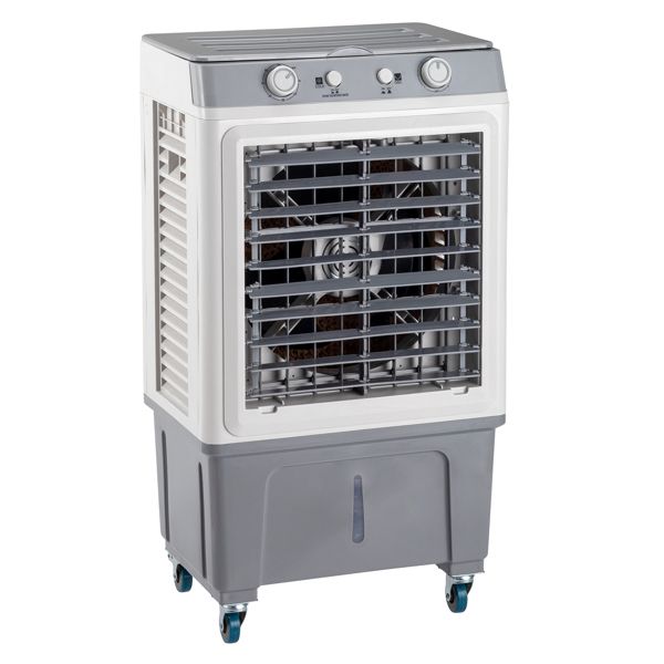 3 in 1 Portable Evaporative Cooler,Indoor,Outdoor,2353CFM Personal Air Cooler,7.9 Gal Large Water Tank & Scroll Casters, 4 Ice Packs,White, Manual control - Discount Msrp