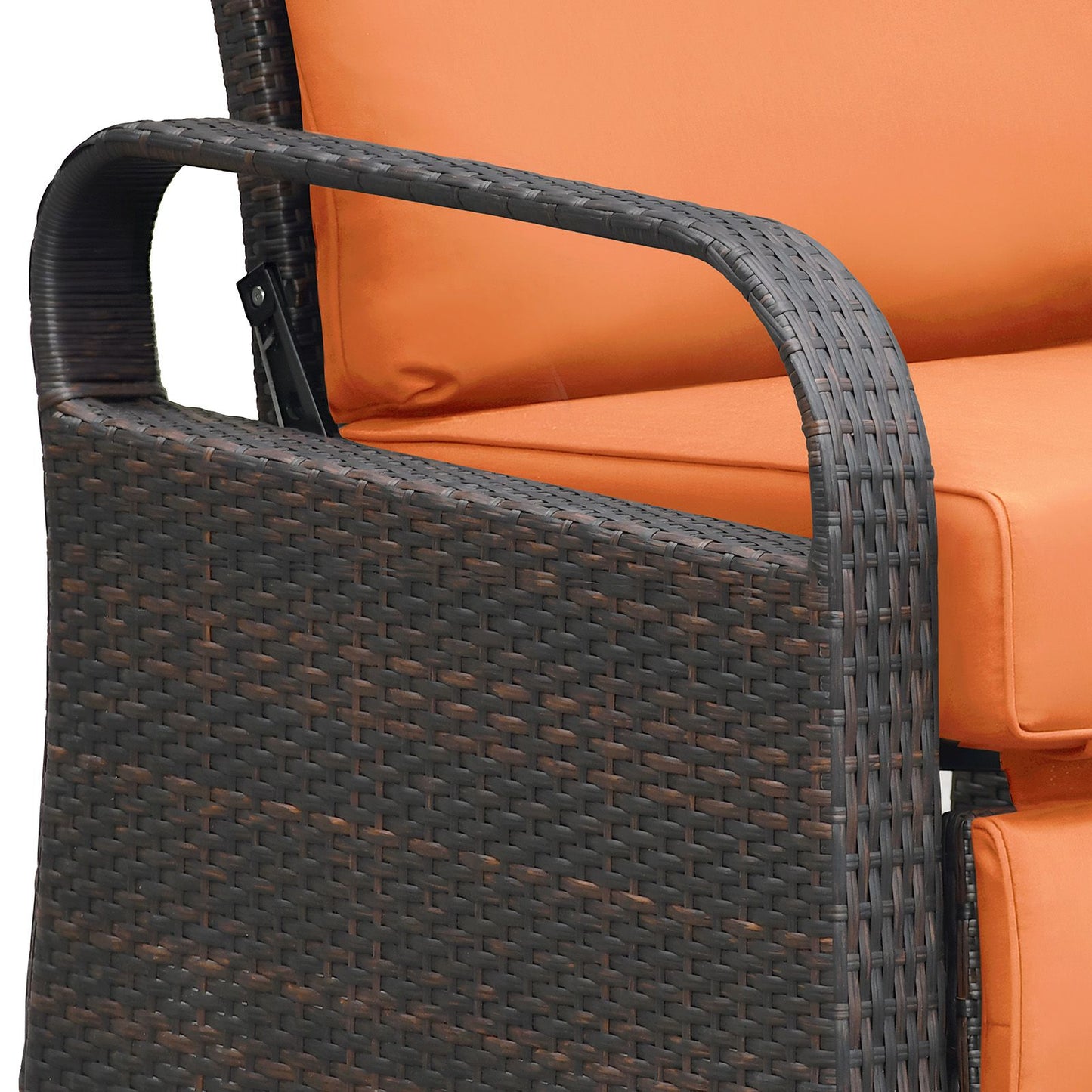 Outdoor Recliner Chair; Automatic Adjustable Wicker Lounge Recliner Chair with 5.12'' Thicken Cushion - Discount Msrp