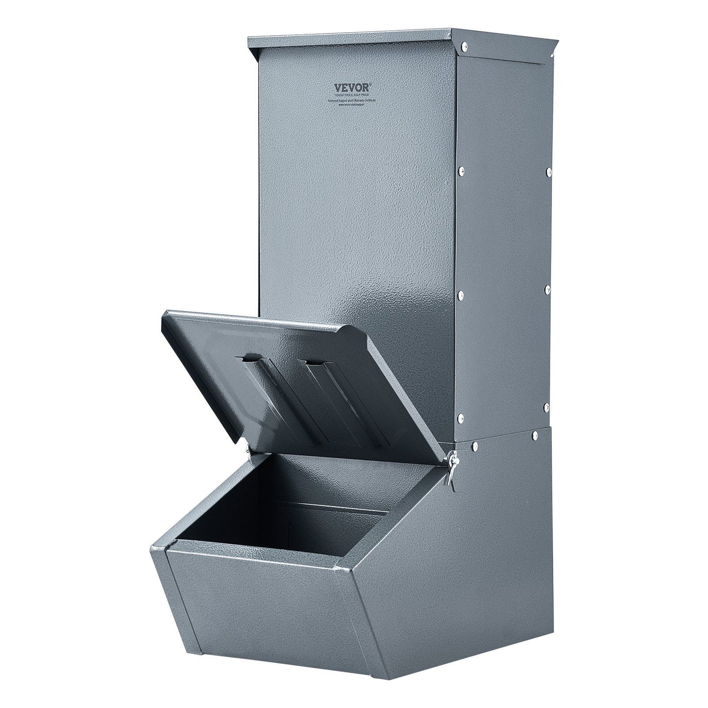VEVOR Hog Feeder 2.2 Bushel Metal Double Door Pig Feeder Feeding up to 5 Hogs - Discount Msrp