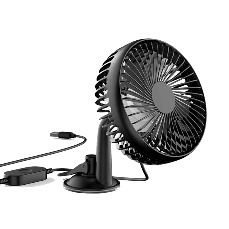 Portable USB Fan With Suction Cup Holder Bracket Stand; Powerful 5.5 Inch Table Desk Fan; Strong Wind; Quiet Mini Fan; Car Dashboard Cooling Air Circulator Fan; Car Fan For Backseat; Car Seat Fan - Discount Msrp