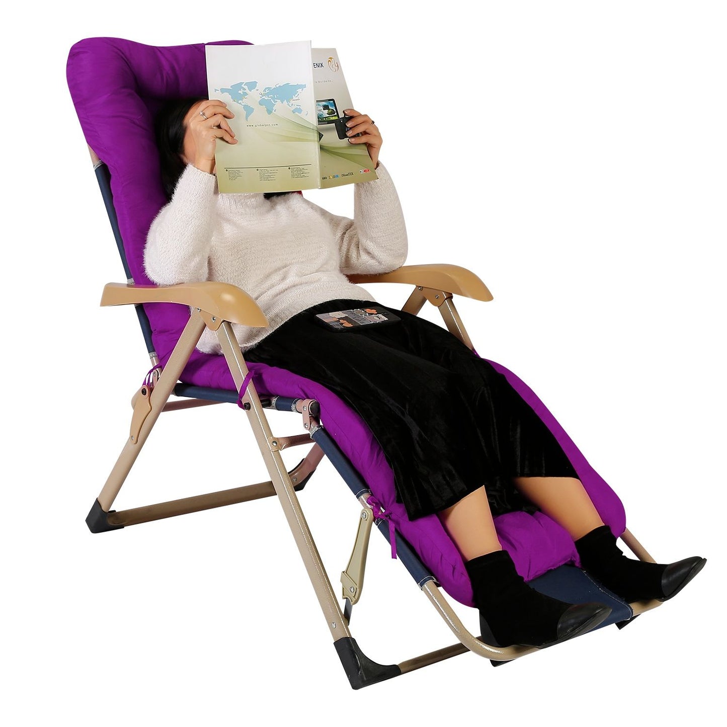 67x22in Chaise Lounger Cushion Recliner Rocking Chair Sofa Mat Deck Chair Cushion - Discount Msrp