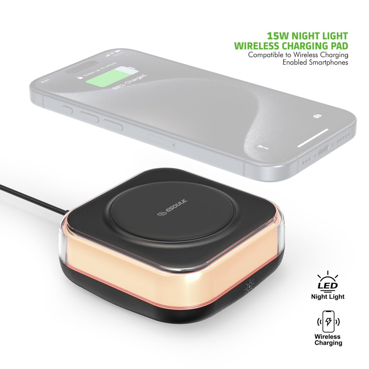 Light + Power + Sleep Wireless Charger - Discount Msrp