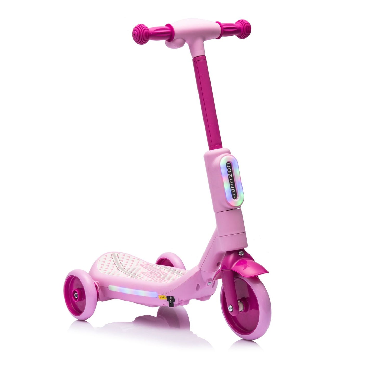 2in1 Kids Ride On Three-Wheel Electric Scooter,Tail Color Lights W/Spray,Wider Pedal,PU Wheels For Effective Floor Protection,Independent Light Switch With Music,One Button Acceleration For Kids 3+ - Discount Msrp