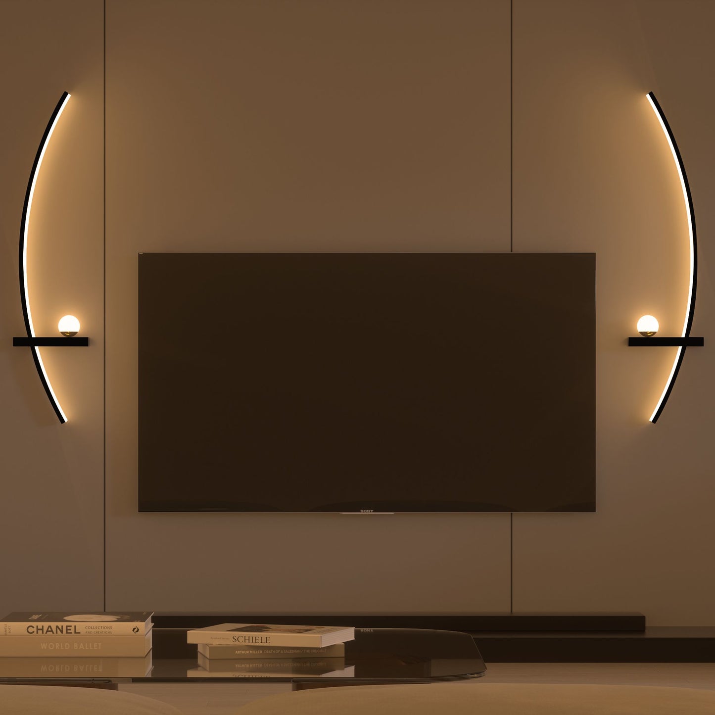 2-Pack Modern Orb Arc Wall Lamp, Plug in Wall Sconces for Living Room Bedside - Discount Msrp