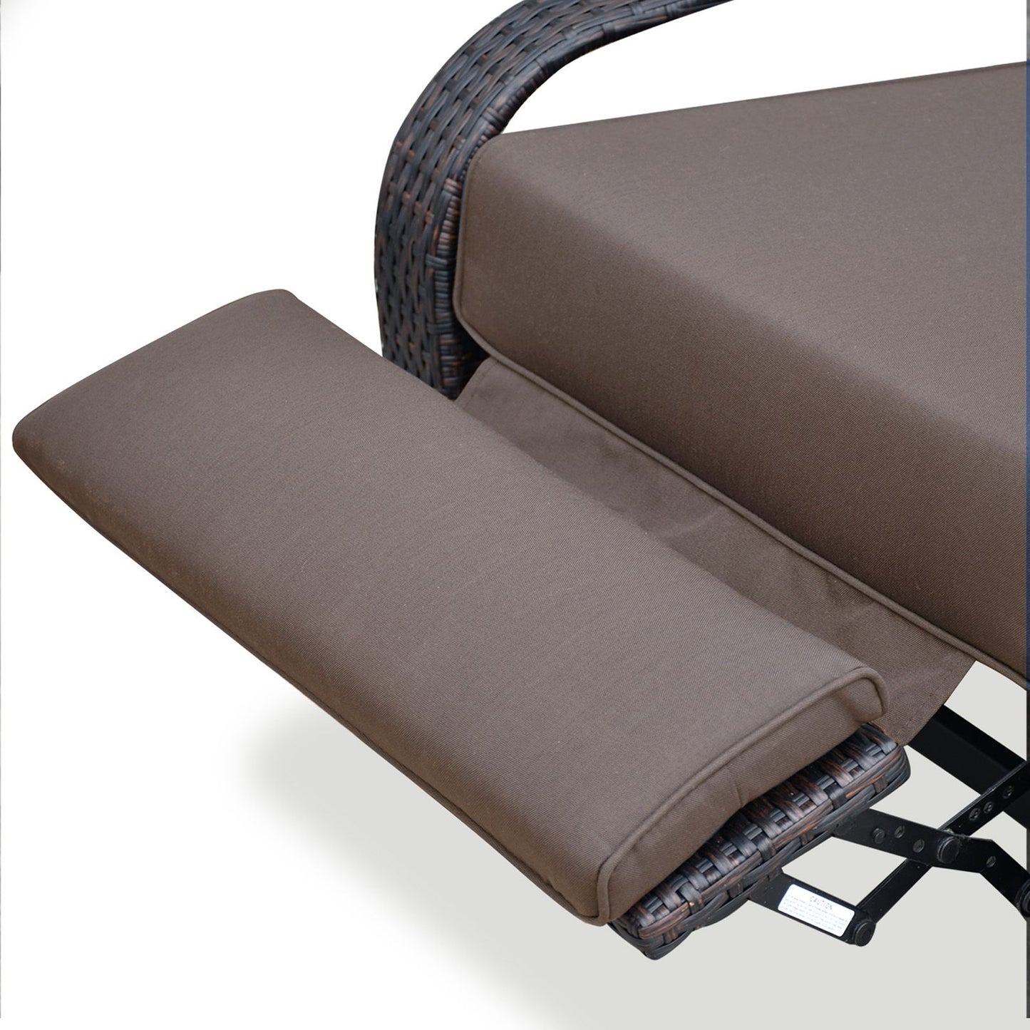 Outdoor Recliner Chair; Automatic Adjustable Wicker Lounge Recliner Chair with 5.12'' Thicken Cushion - Discount Msrp