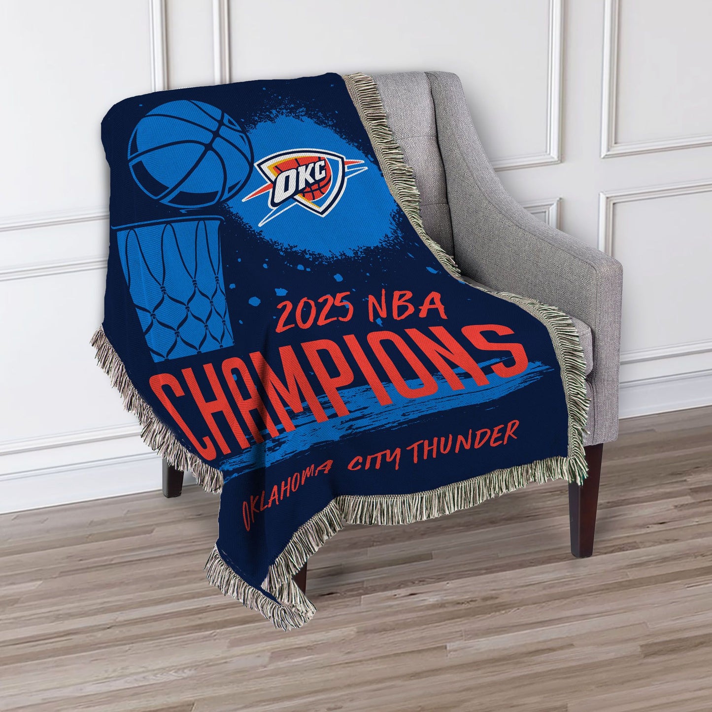 Oklahoma City Thunder NBA Victors Woven Tapestry 48 x 60 inches - Discount Msrp