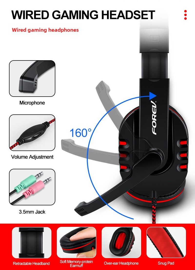 Wired four-piece set set of keyboard and mouse headset mouse pad keyboard set gaming game computer keyboard - Discount Msrp