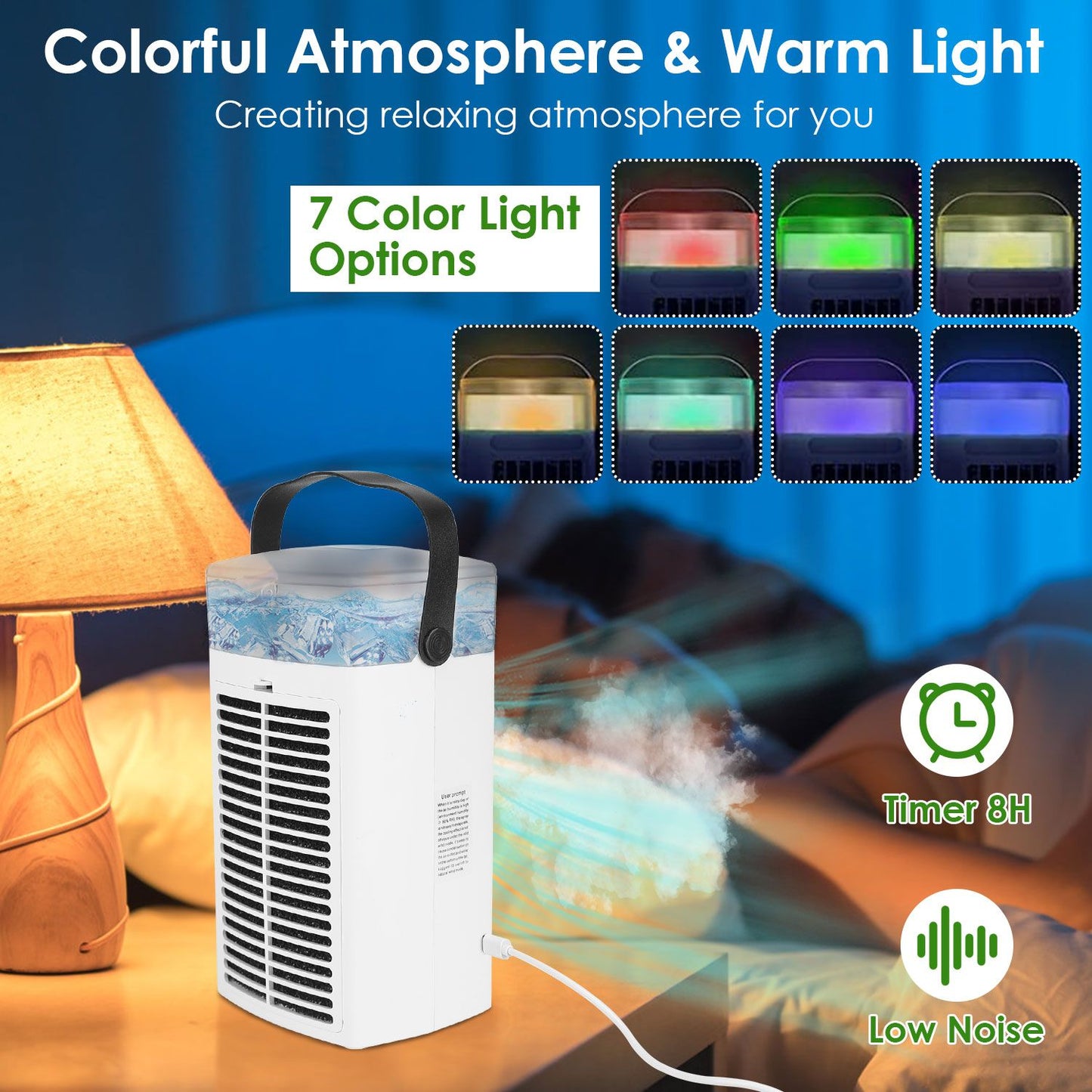 4 In 1 Portable Air Conditioner Fan Evaporative Air Cooler Water Fan - Discount Msrp
