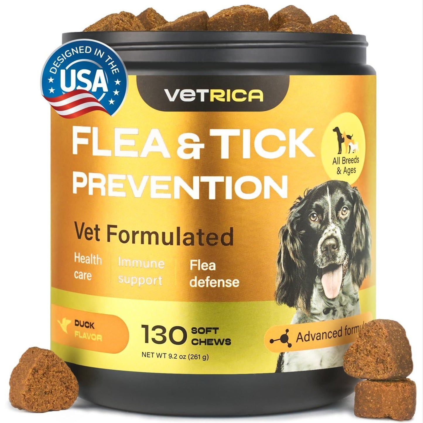 Flea and Tick Prevention for Dogs Flea Treatment Chews Immune Support Flea and Tick Chewables for Dogs Flea Tick Control Supplement All Breeds Ages Vet Formulated Soft Treats - Discount Msrp