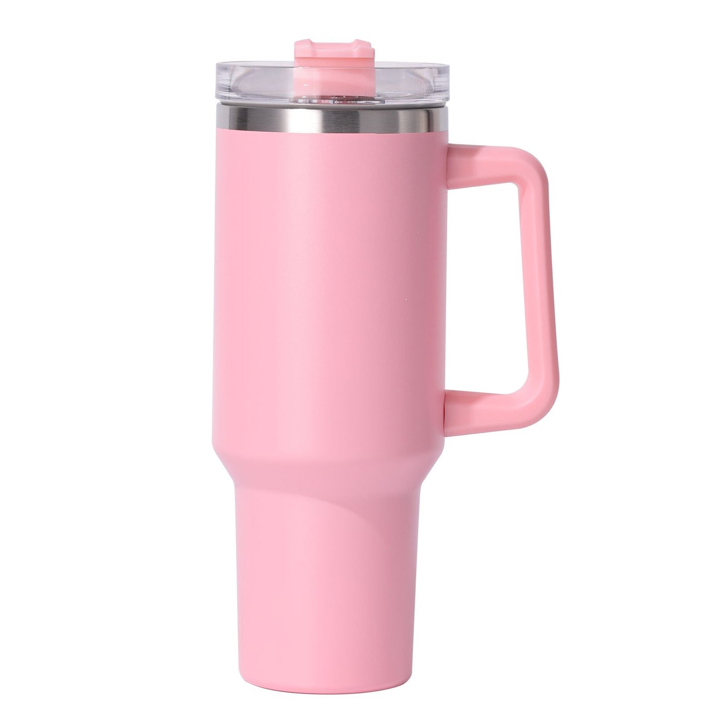 40oz large capacity tumbler, With Handle And Straw Lid, Insulated Reusable Stainless Steel Water Bottles Travel Mug Coffee Cup car cup water cup For Men Women Outdoor Camping Driving, gift - Discount Msrp