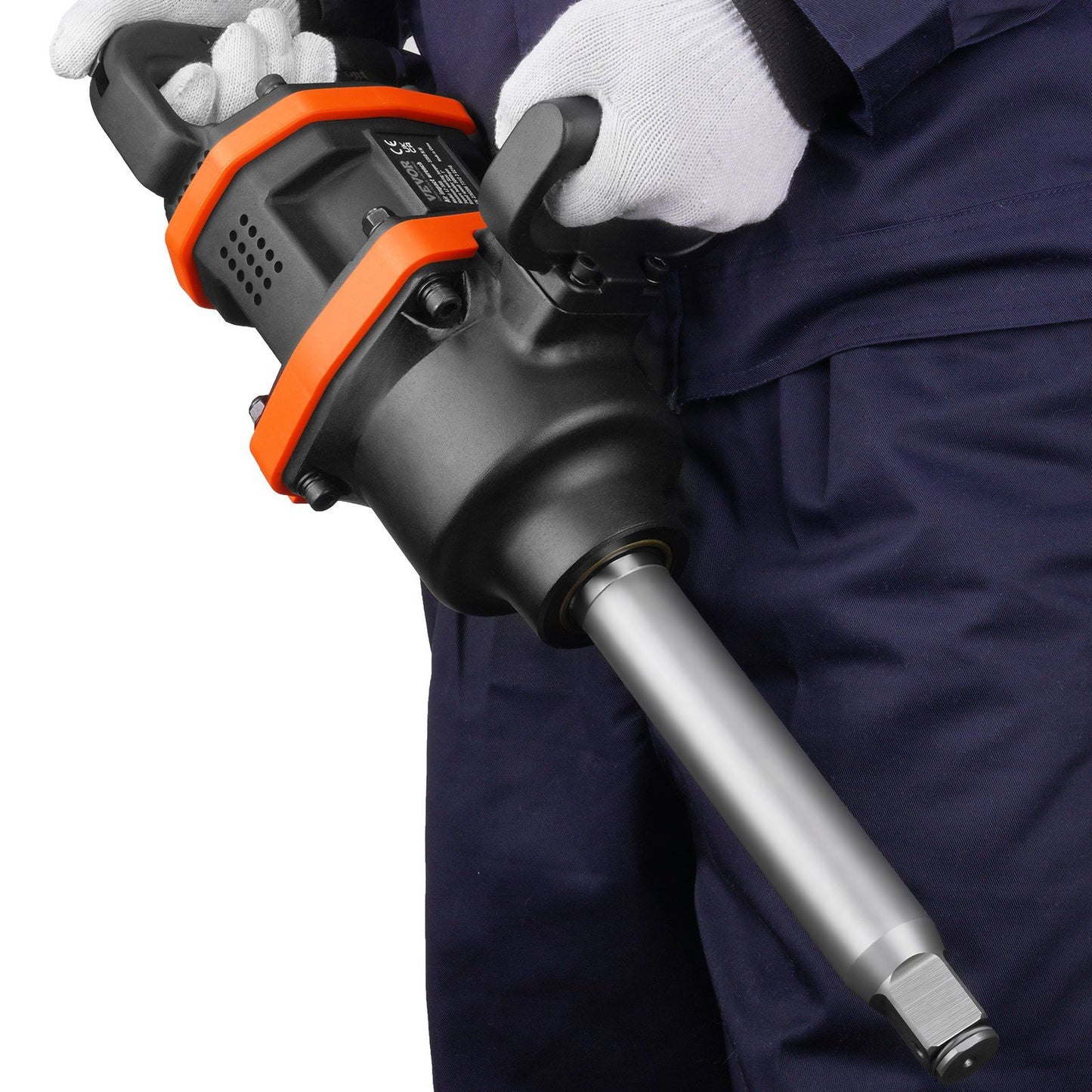 VEVOR 1 Inch Air Impact Wrench, Up to 3160 ft-lbs High Reverse Torque Output 1" Pneumatic Impact Gun w/ 8 Inch Extended Anvil & Carrying Case for Heavy Duty Repairs and Maintenance - Discount Msrp