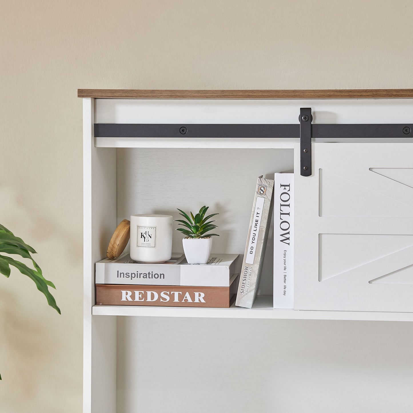 52" Farmhouse Executive Desk with Drawers, Wood Home Office Desk w/Charging Station, File Drawer, Storage Cabinet, Rustic Computer Writing Desk (Antique White) - Discount Msrp