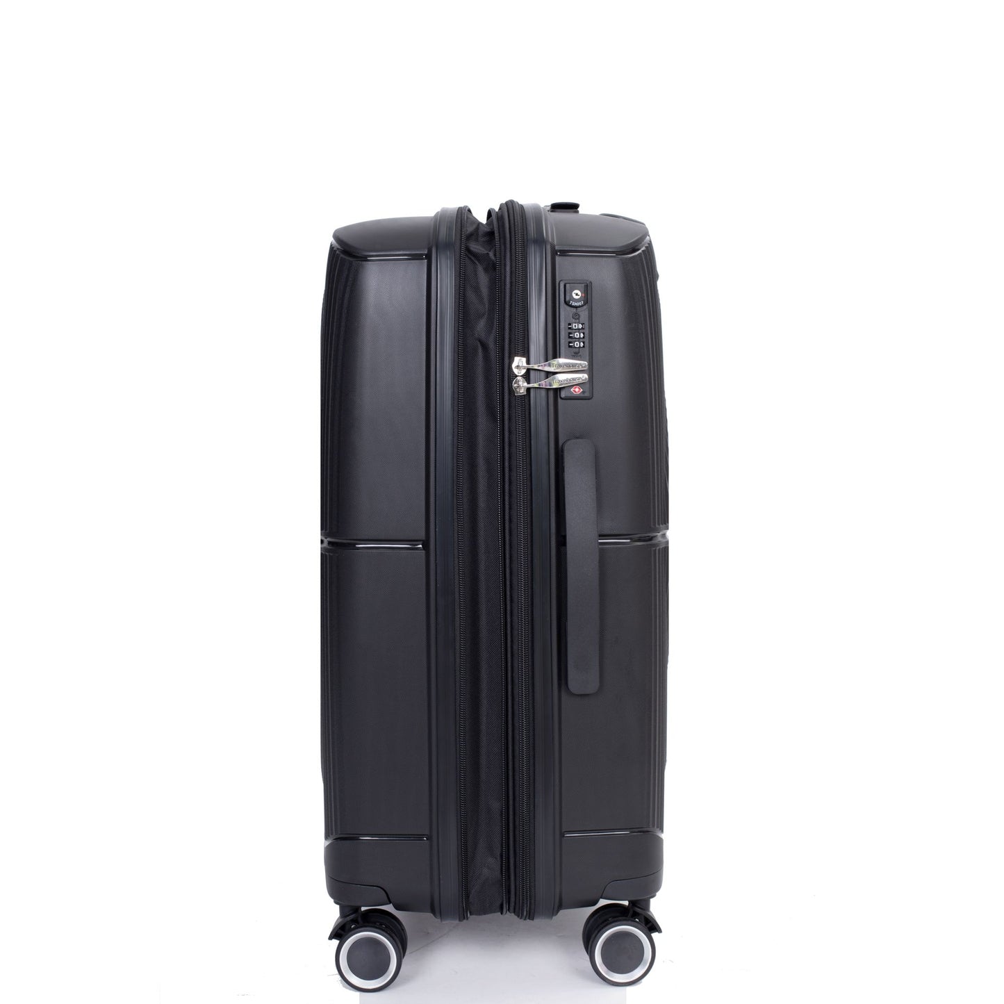 Expandable Hardshell Suitcase Double Spinner Wheels PP Luggage Sets Lightweight Durable Suitcase with TSA Lock,3-Piece Set (20/24/28) ,Black - Discount Msrp