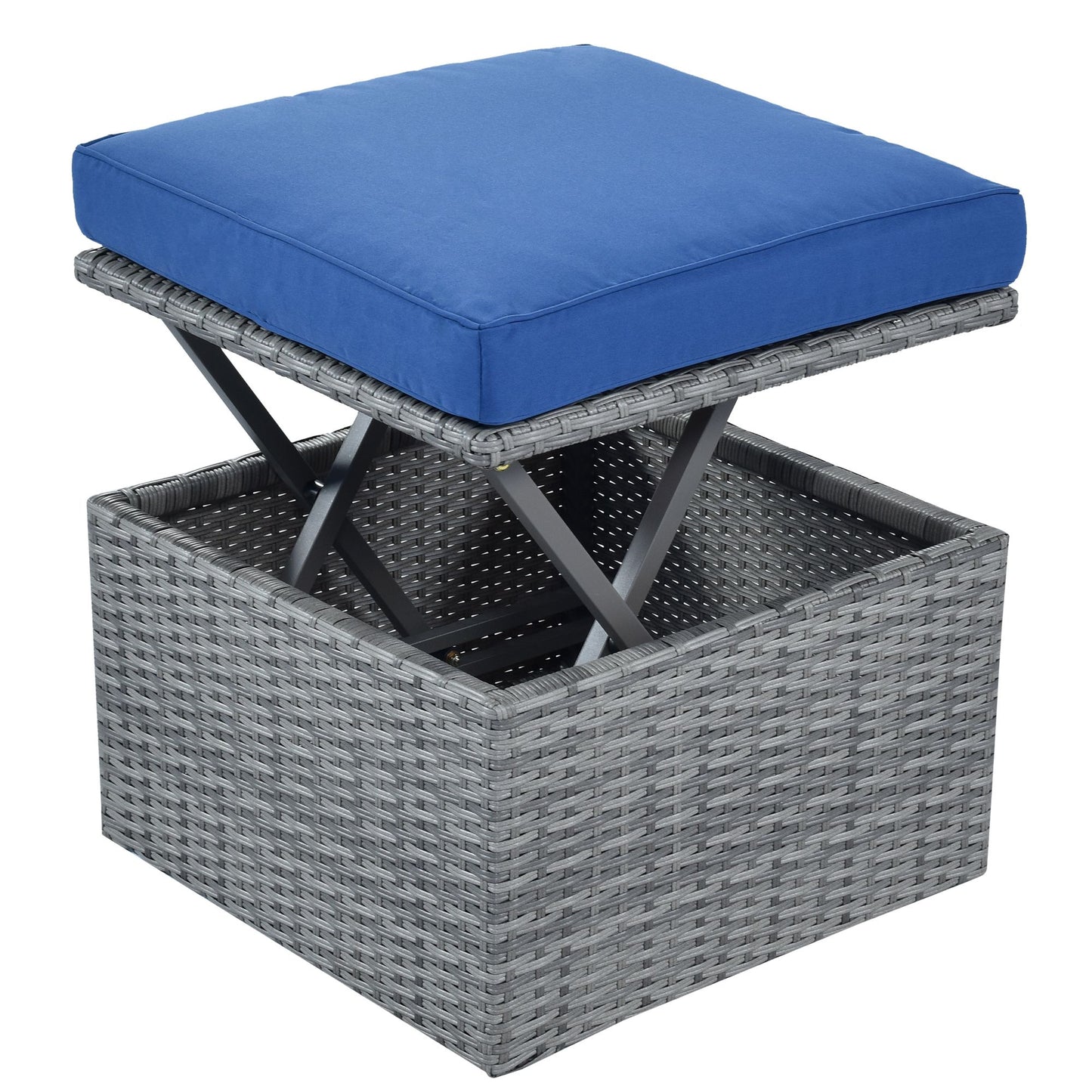 Outdoor Patio Furniture Set Daybed Sunbed with Retractable Canopy Conversation Set Wicker Furniture - Discount Msrp