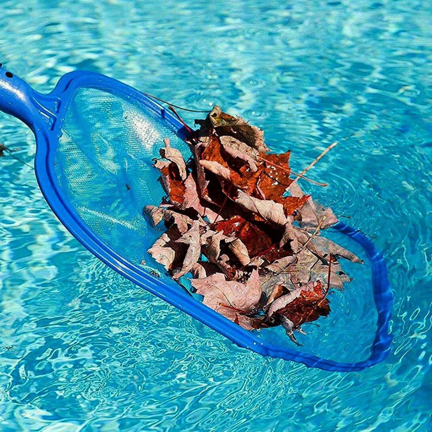 Swimming Pool Telescopic Leaf Net Skimmer Rake with Adjustable Aluminum Pole and Nylon Medium Fine Mesh for Cleaning Swimming Pools, Hot Tubs, Spas and Fountains - Discount Msrp