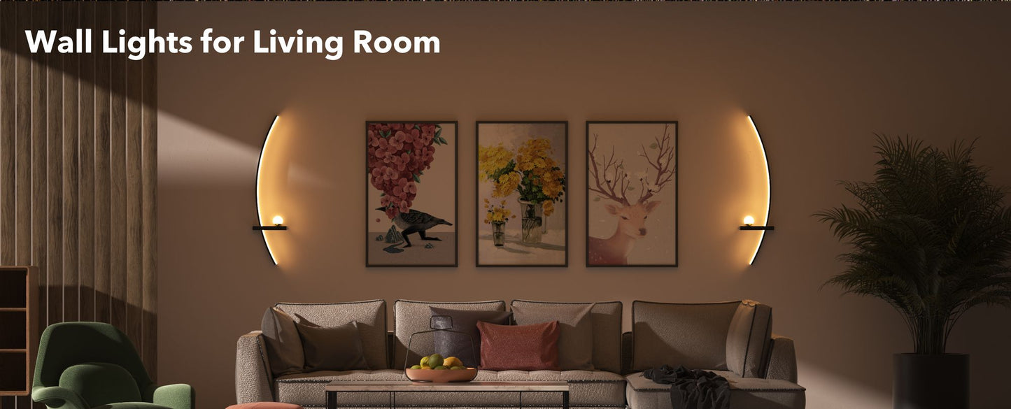 2-Pack Modern Orb Arc Wall Lamp, Plug in Wall Sconces for Living Room Bedside - Discount Msrp