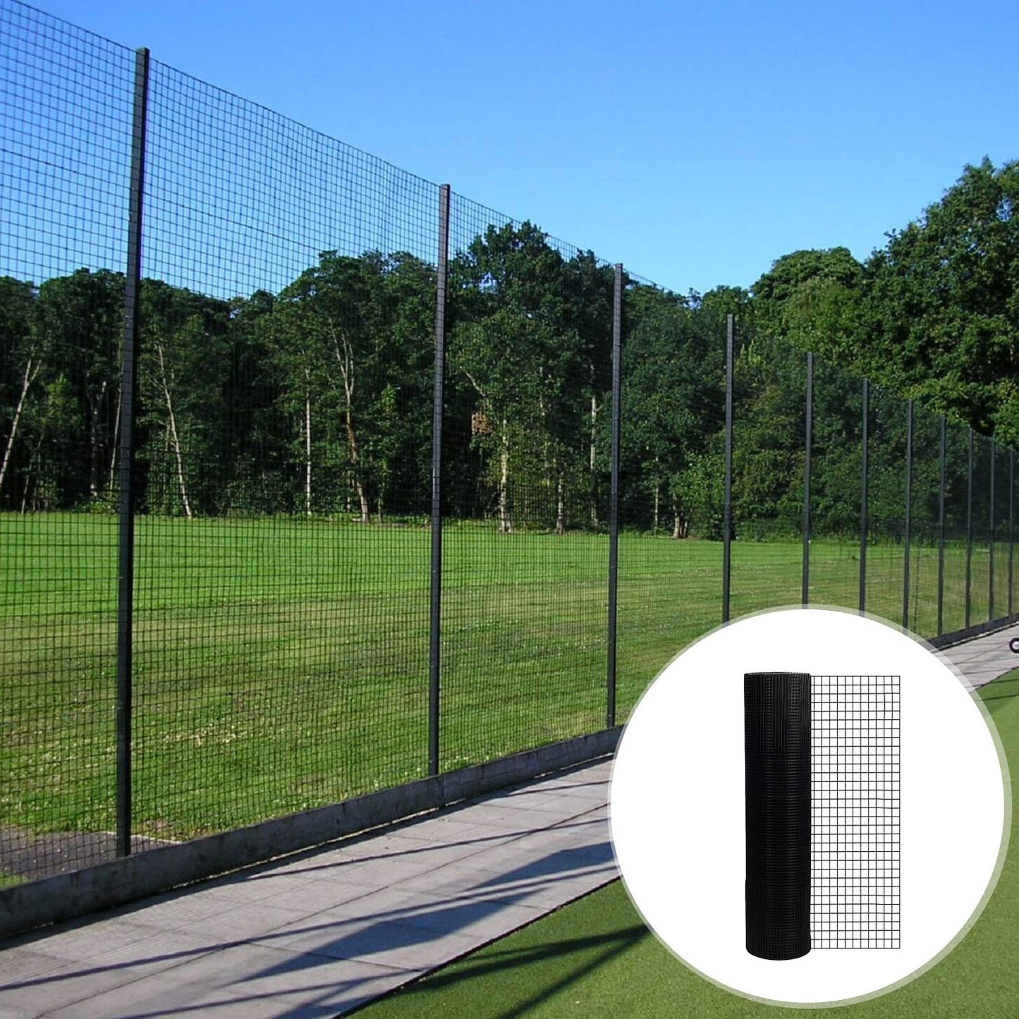 36 inch×50 ft Black Vinyl Coated Hardware Cloth 19 Gauge 1/4 inch Black PVC Hardware Cloth, Black Welded Wire Fence Supports Poultry-Netting Cage-Home Improvement and Chicken Coop - Discount Msrp