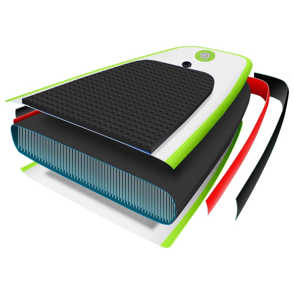 Inflatable Stand Up Paddleboard Set Green and White - Discount Msrp