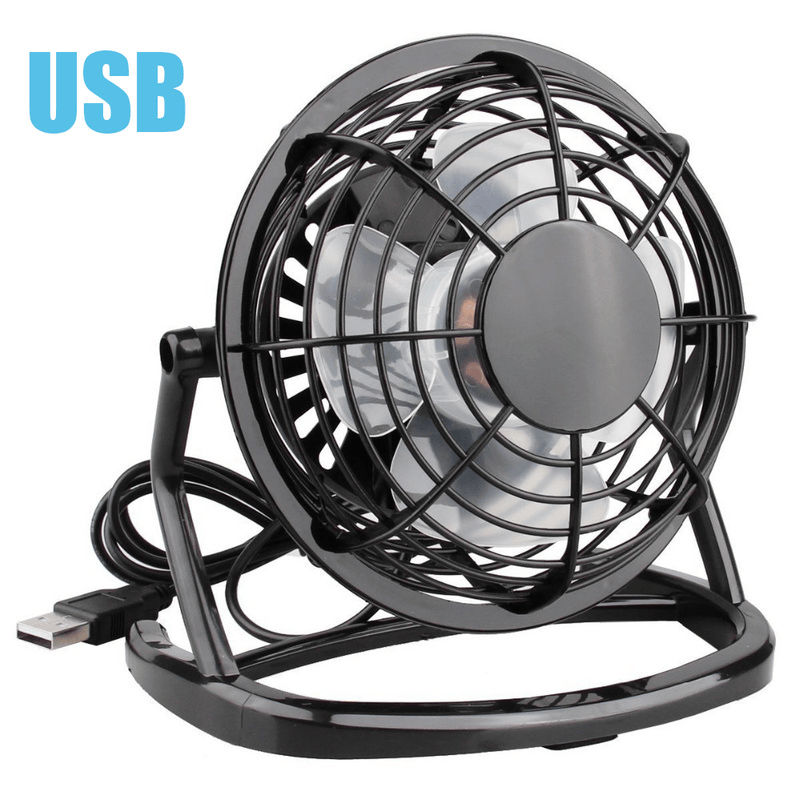 USB Silent Fan Desk Cooler for Laptop Notebook Desktop PC Ofiice Summer Cooling Fan 4 Blades Rotatable USB Mini desk Fans Socket - Discount Msrp