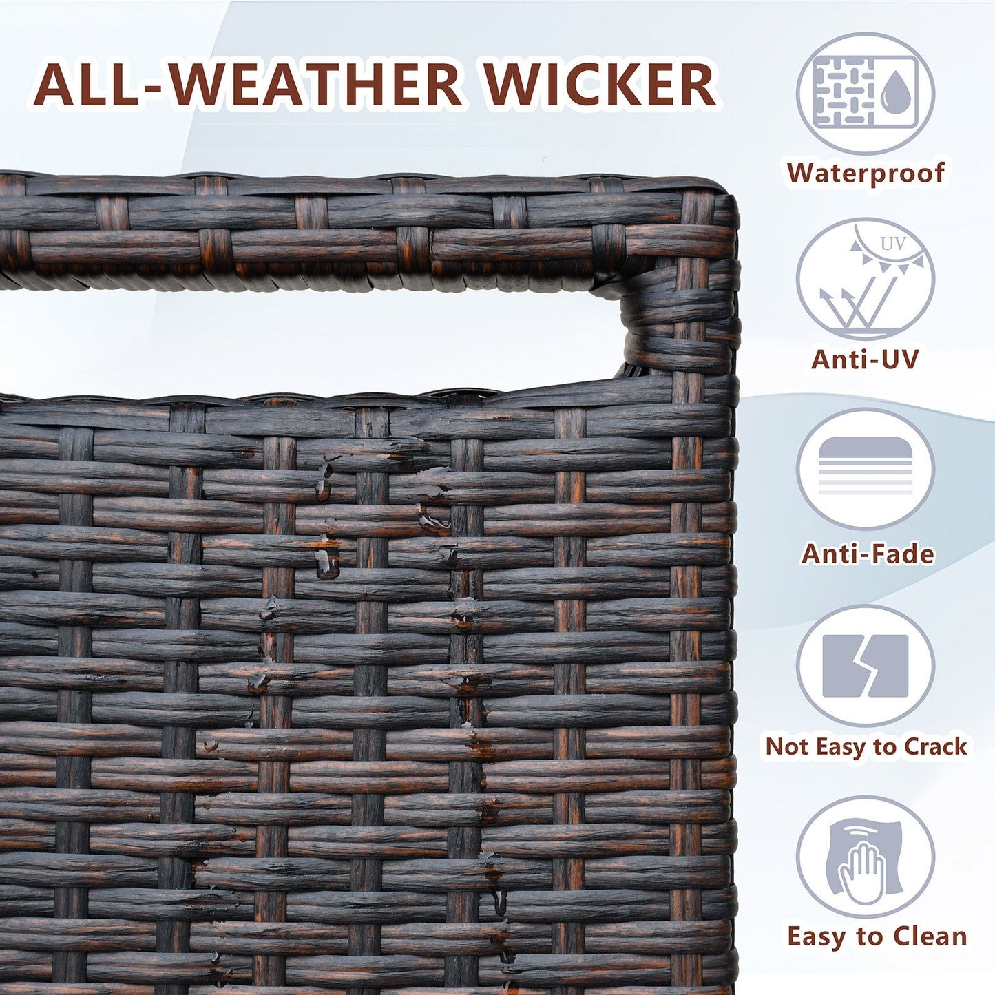 Outdoor Recliner Chair; Automatic Adjustable Wicker Lounge Recliner Chair with 5.12'' Thicken Cushion - Discount Msrp