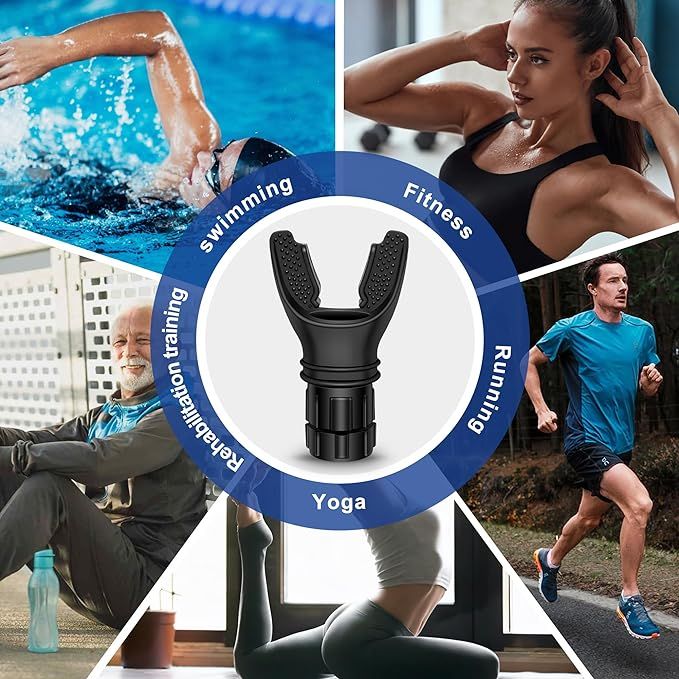 Breathing Trainer Lung Respirator Fitness Equipment - Adjustable Resistance For Respiratory Muscle Training, Reduce Shortness Of Breath - Discount Msrp