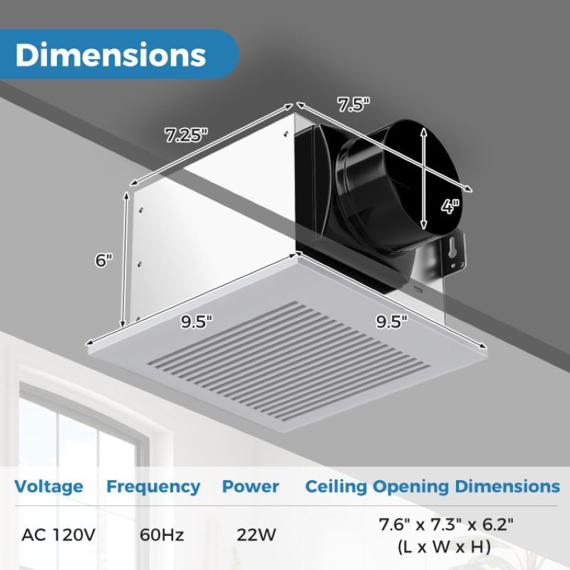 Ceiling Mount Bathroom Fan for Household - Discount Msrp