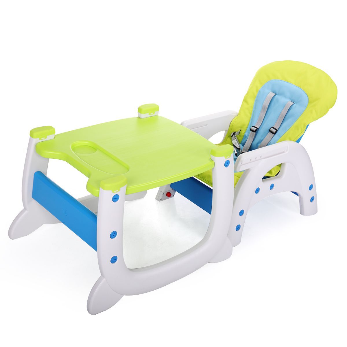 Multipurpose Adjustable Highchair,Children's dining chair for Baby Toddler Dinning Table with Feeding Tray and 5-Point Safety Buckle XH - Discount Msrp