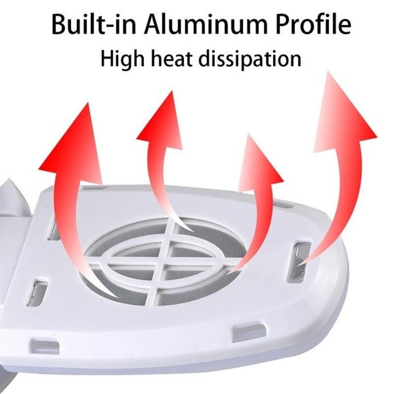 1pc E27 LED Bulb Fan Blade Timing Lamp AC85-265V 28W Foldable Led Light Bulb Ceiling Light For Home - Discount Msrp