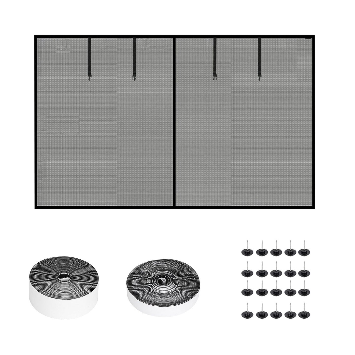 Magnetic Garage Door Screen Single-Car Garage Screen Mesh Fiberglass Garage Net with Magnetic Closure 4 Buckle Straps for One Cars - Discount Msrp