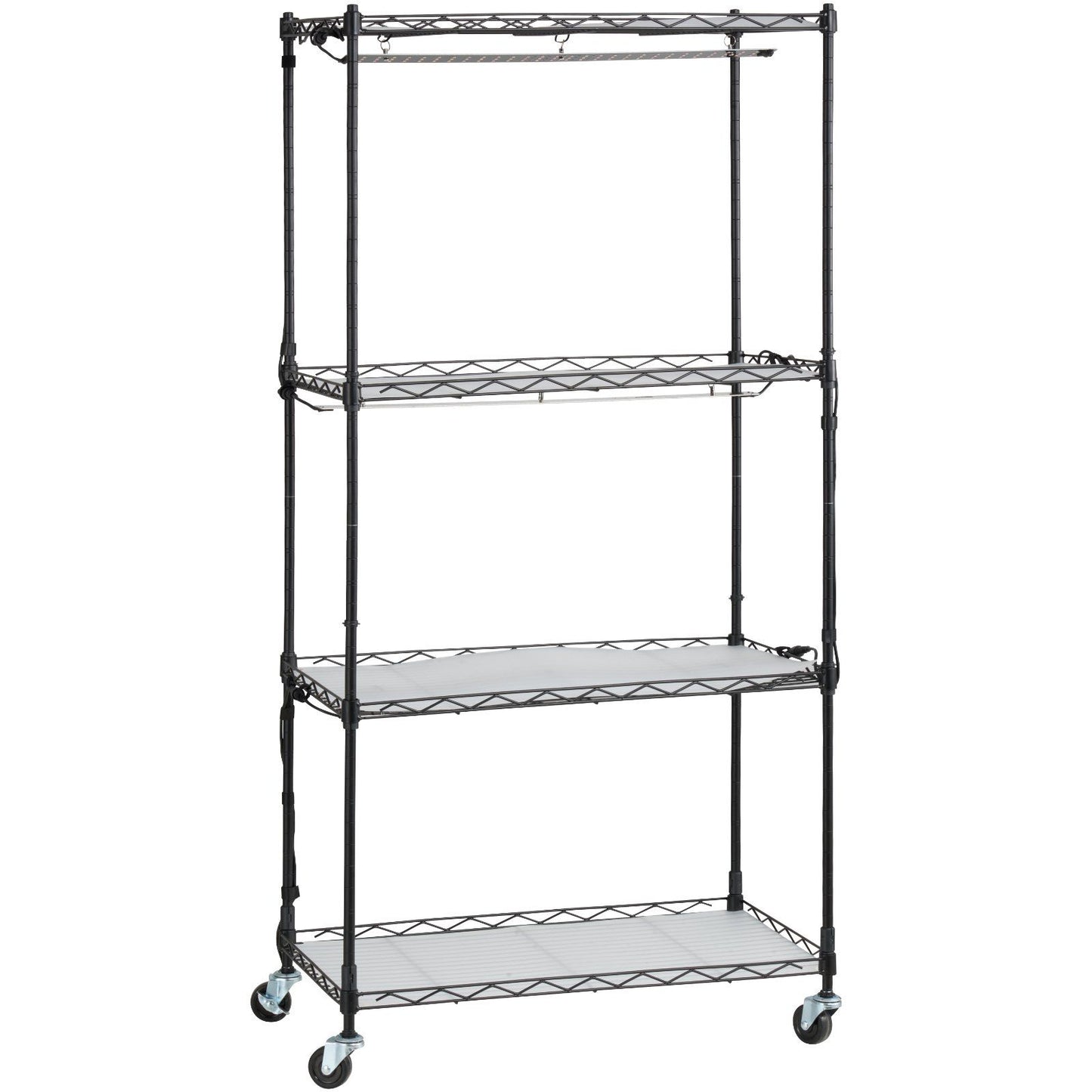 VEVOR Plant Stand with Grow Light, 4-Tier Plant Shelf with 45W Full Spectrum Grow Light, 3 Mode Plant Light with Timer and Wheel for Seed Starting, Metal Grow Light Shelf for Indoor Plants - Discount Msrp