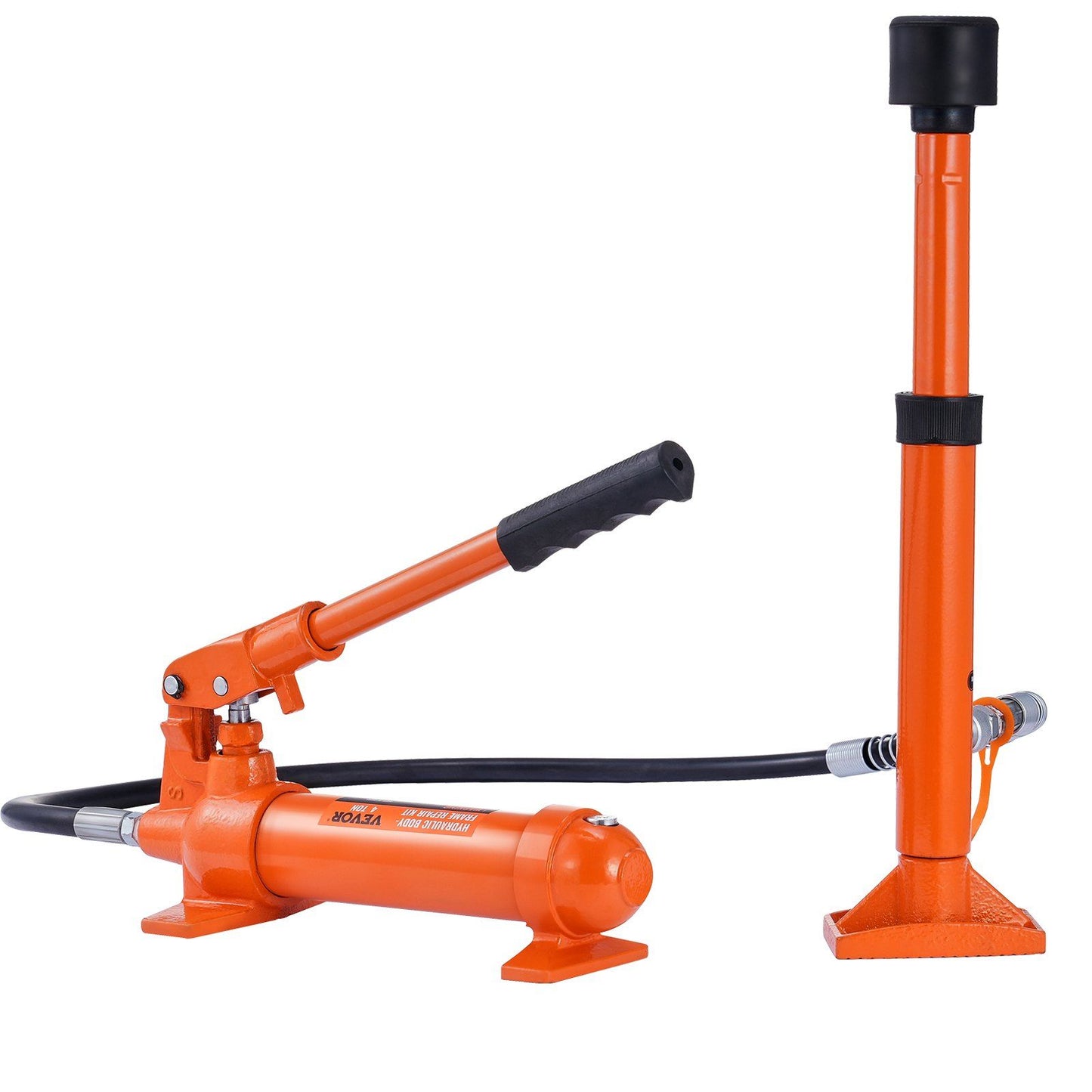 VEVOR 4 Ton/8800 LBS Porta Power, Portable Hydraulic Ram with 3.9 ft/1.2 m Oil Hose, Auto Body Frame Repair Kit with Storage Case for Car Repair, Truck, Farm - Discount Msrp