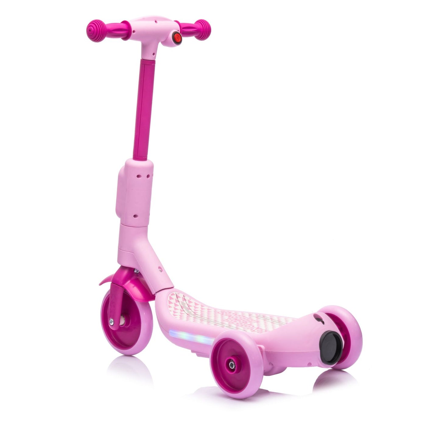 2in1 Kids Ride On Three-Wheel Electric Scooter,Tail Color Lights W/Spray,Wider Pedal,PU Wheels For Effective Floor Protection,Independent Light Switch With Music,One Button Acceleration For Kids 3+ - Discount Msrp