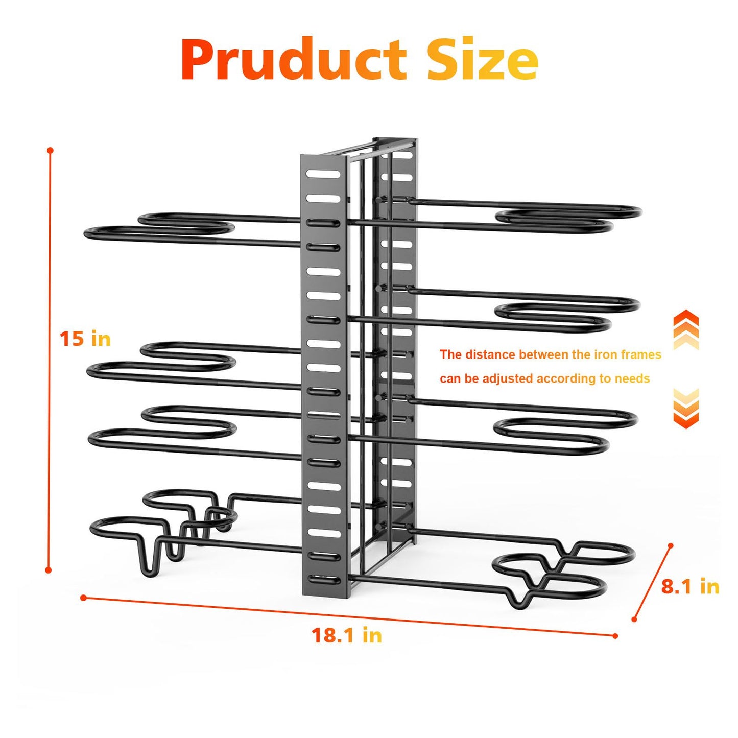 Pot and pan organizer, Pot Lid Holders & Pan Rack, Multiple DIY methods 8 tier pot racks, adjustable kitchen organization and storage for pots and pans. - Discount Msrp