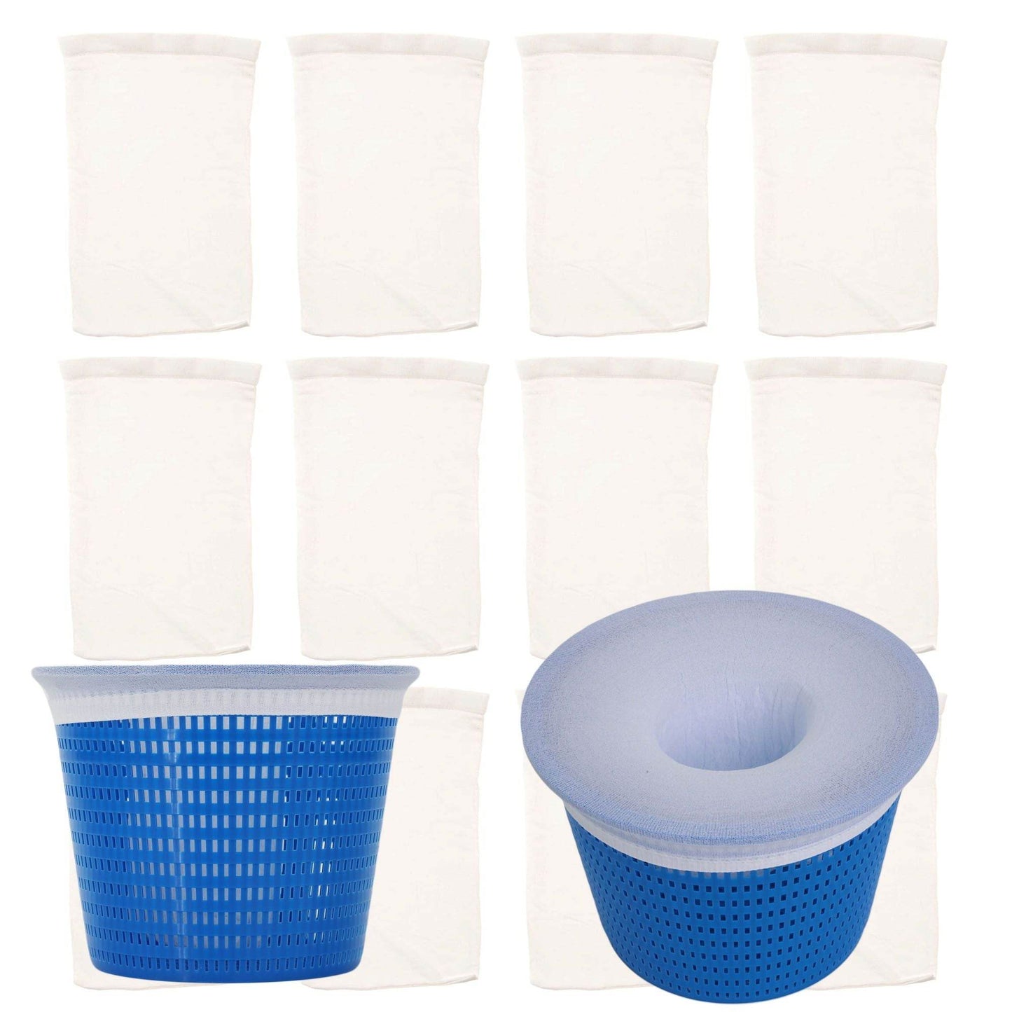 10 Pack Pool Skimmer Socks Durable Nylon Mesh for Above Ground Pools Prevents Debris Clogging Filters - Discount Msrp