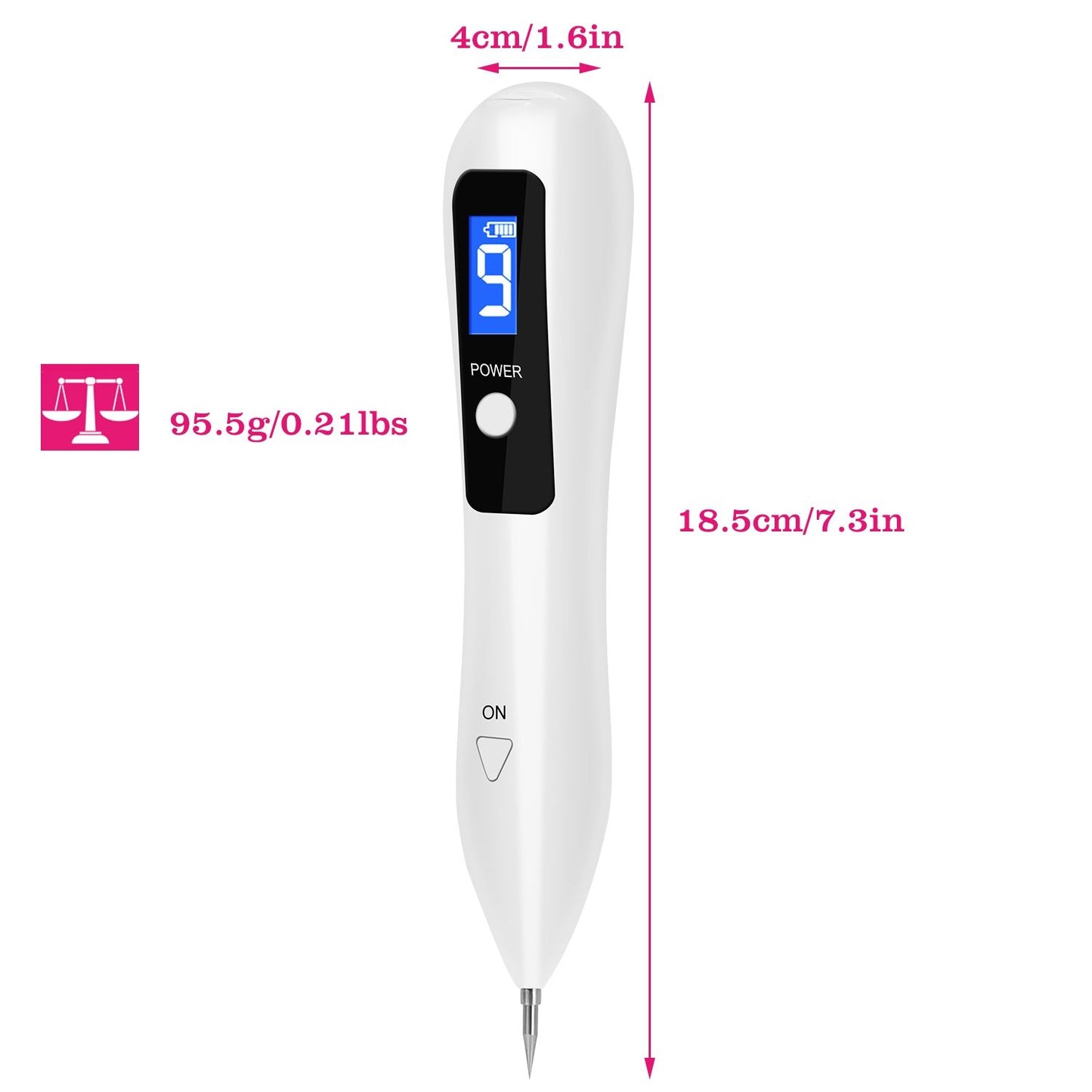 Skin Tag Repair Kit Portable Beauty Equipment Multi-Level with Home Usage USB Charging LCD Level Adjustable 6 Replaceable Needles - Discount Msrp